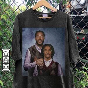 Derrick Rose Ja Morant Shirt, Basketball Step Bros, Funny Gift Basketball 90s Fa